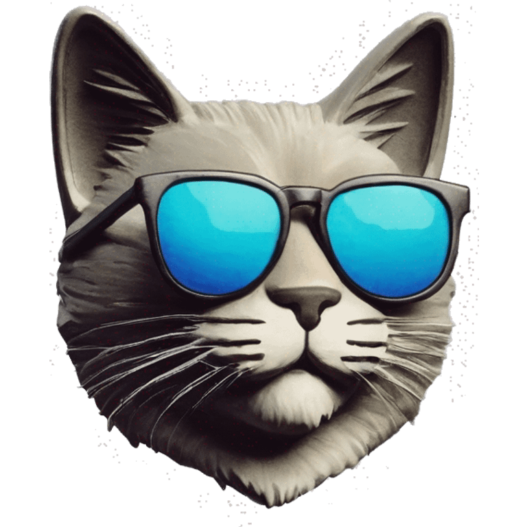 Cat with sunglasses emoji