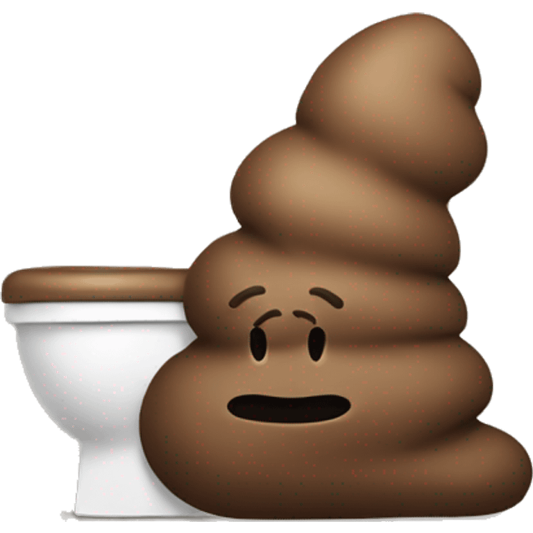 Poop in a toilet  emoji