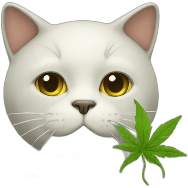 Weed cat emoji