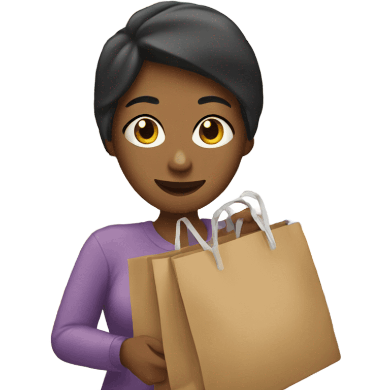 A woman shopping emoji