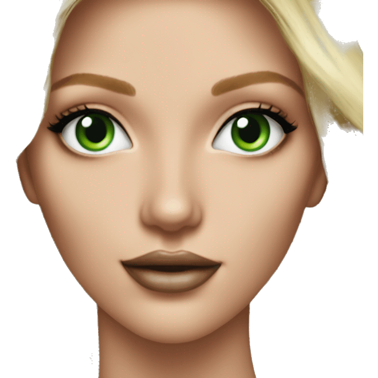 Realistic victoria secret model blonde green eyes  emoji