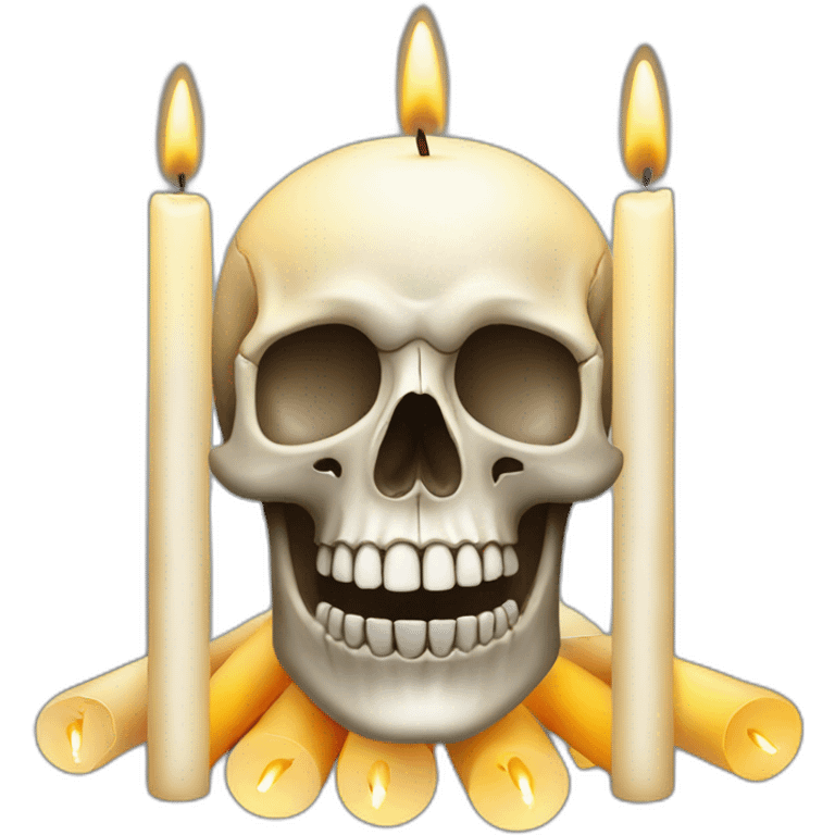 skull with candles emoji