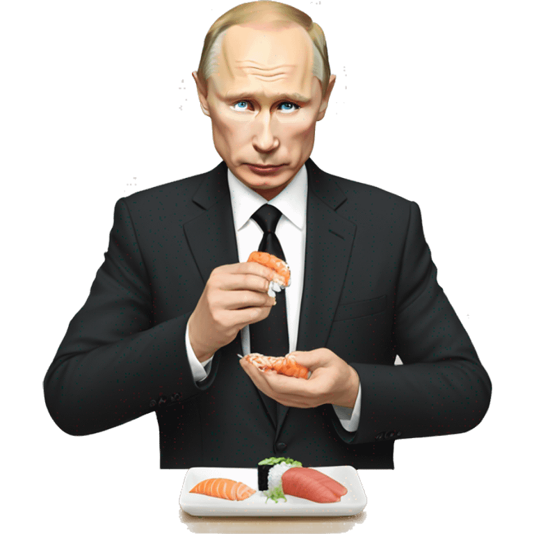 Putin eating sushi emoji