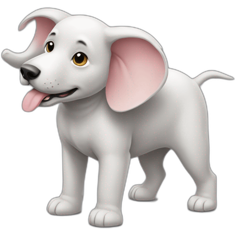 Chien sur un éléphant emoji