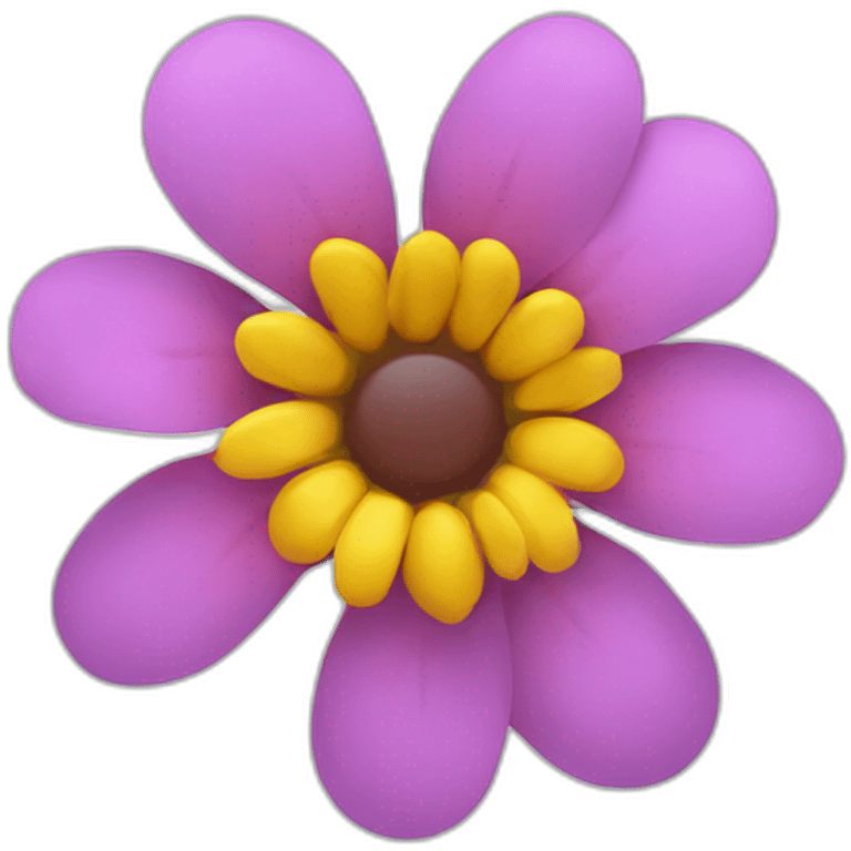 Three dimensional flower emoji