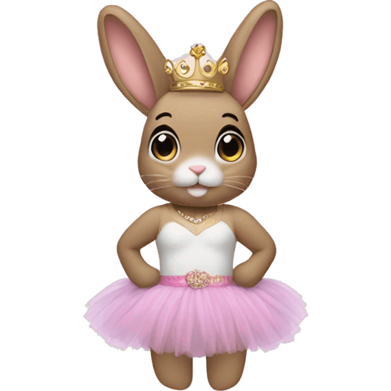 bunny stuffed animal with a tutu and a tiara emoji