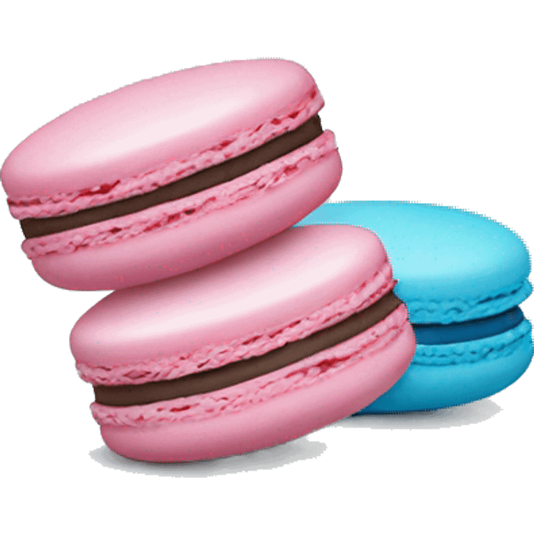 pink and blue Macaroons  emoji