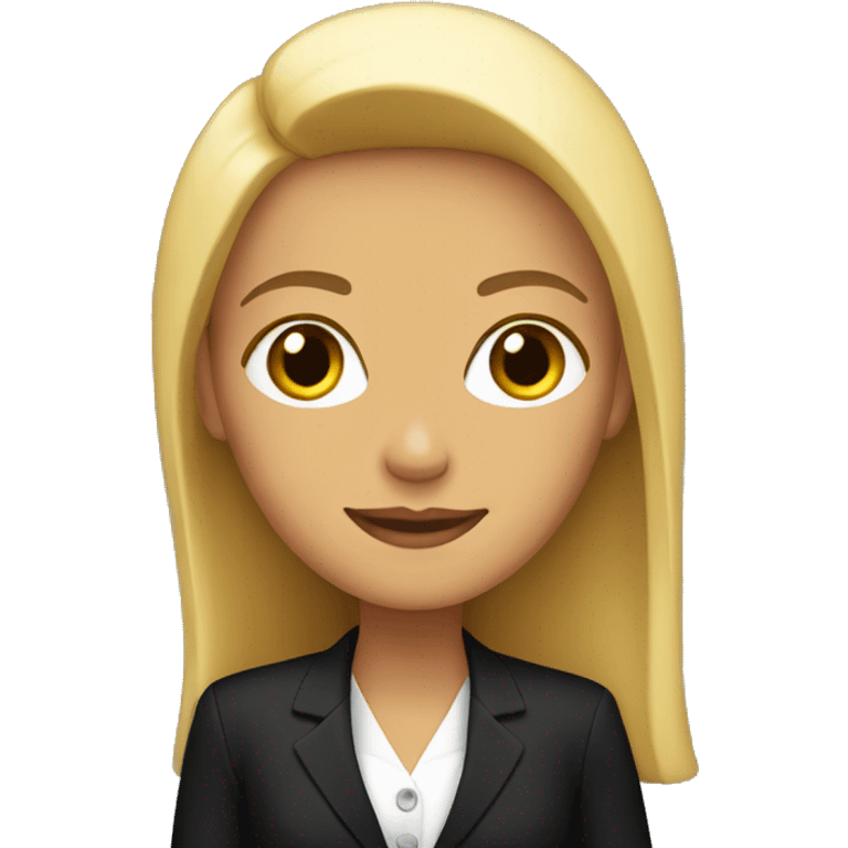 woman in a black suit emoji