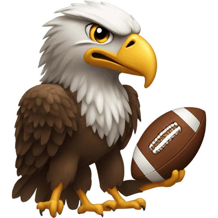 Eagle holding a football emoji