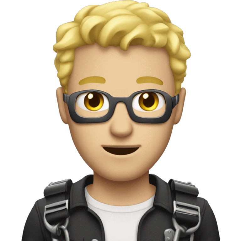 Blonde guy with handcuffs on  emoji