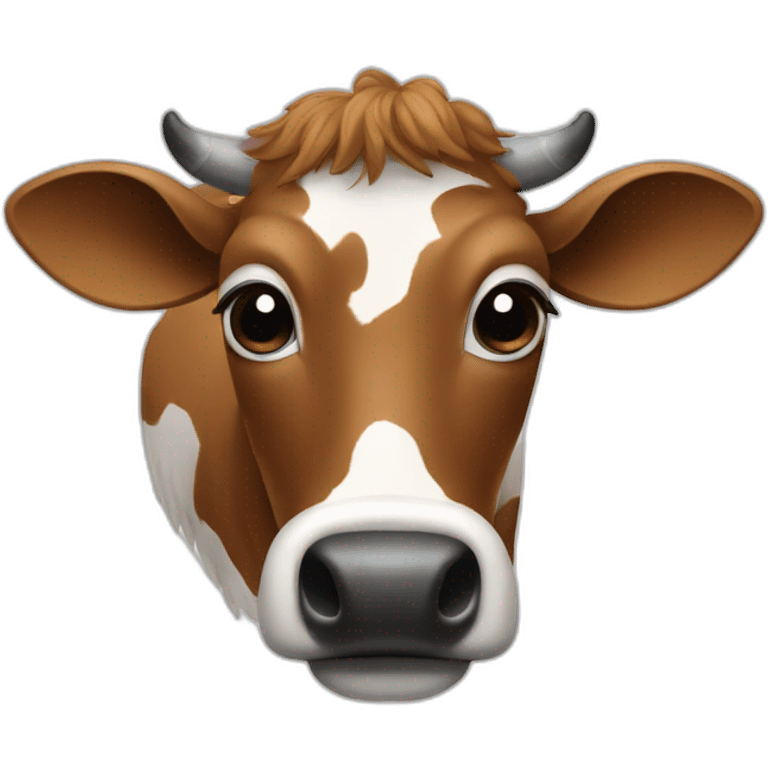 Une vache sur une mouche emoji