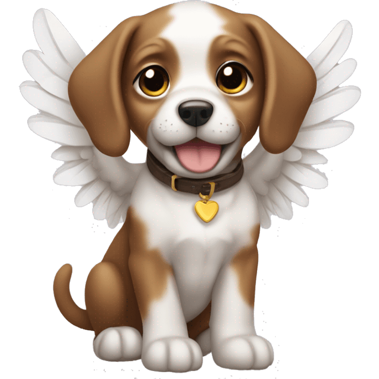 little puppy with wings emoji