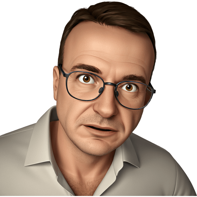 male portrait with glasses emoji