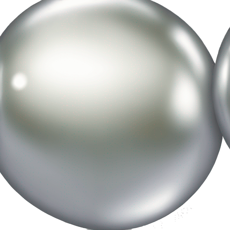 Chrome silver pearls  emoji