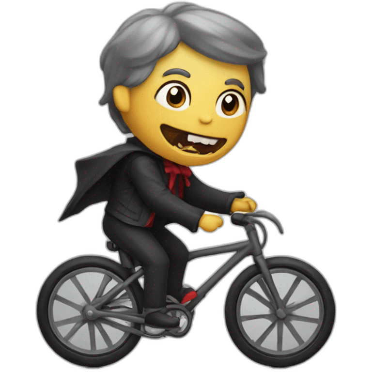 un vampire en velo emoji