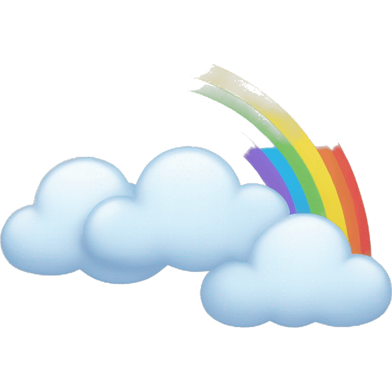 rainbow with clouds emoji