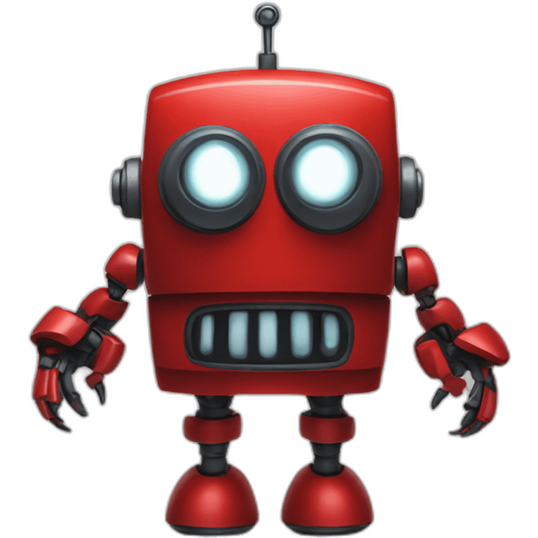 evil red robot emoji