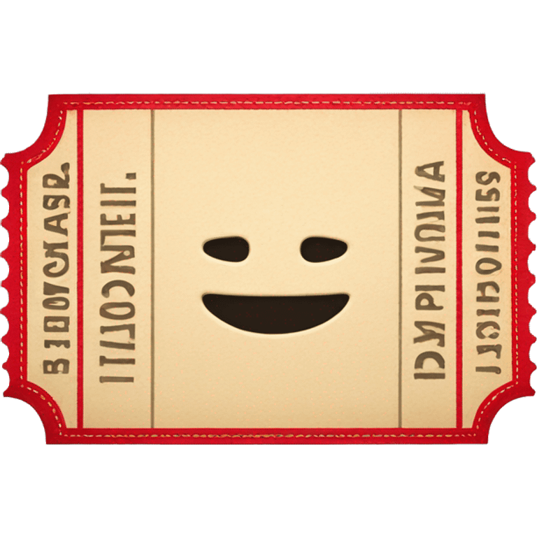 red paper ticket emoji