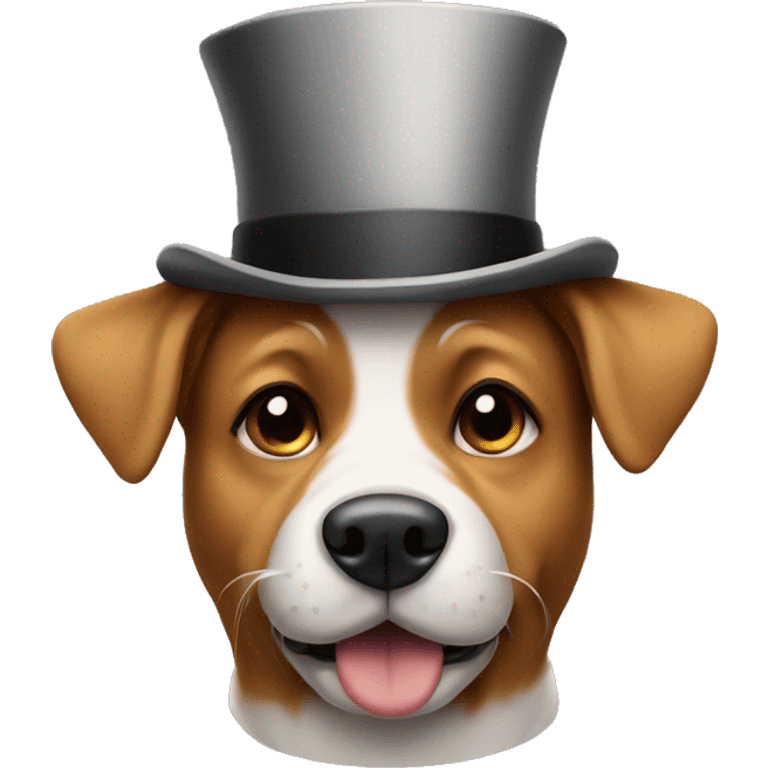 dog with a top hat emoji