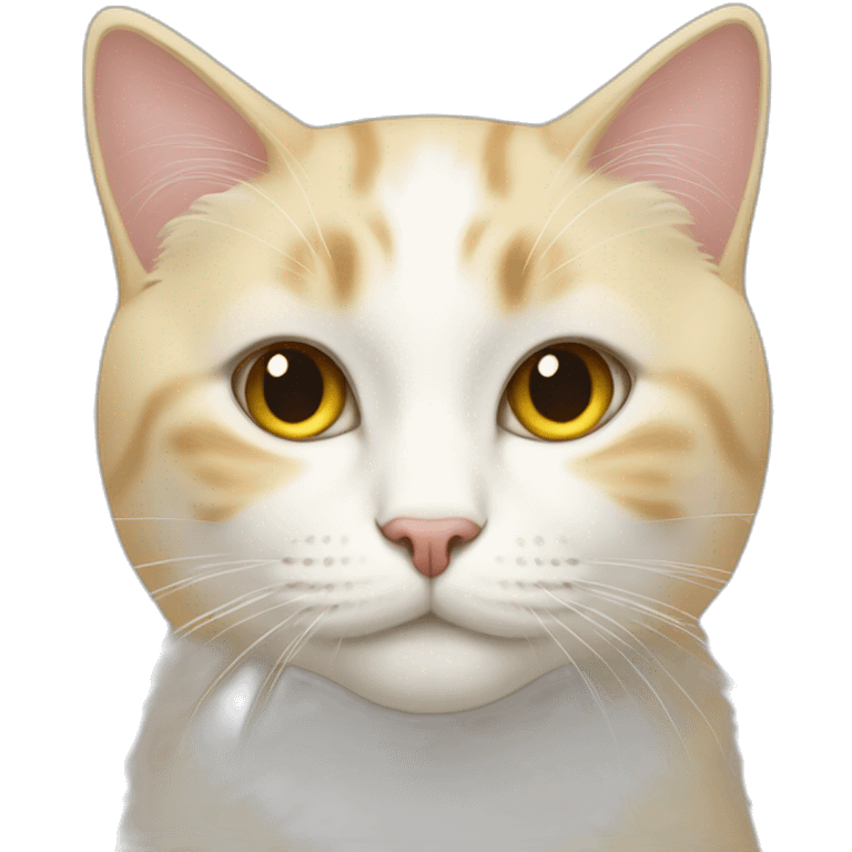 Blonde and white cat emoji