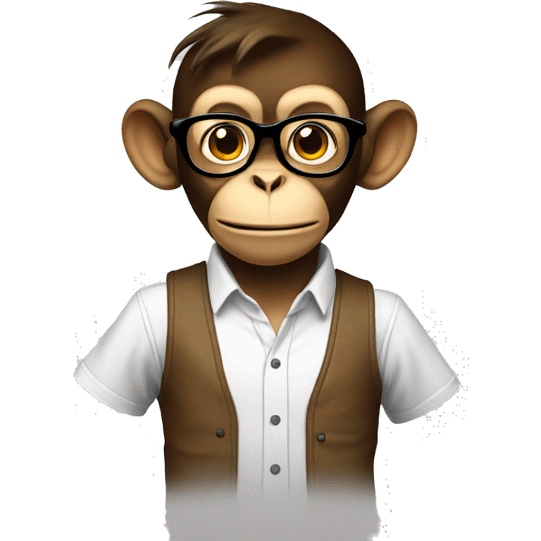 nerd monkey emoji