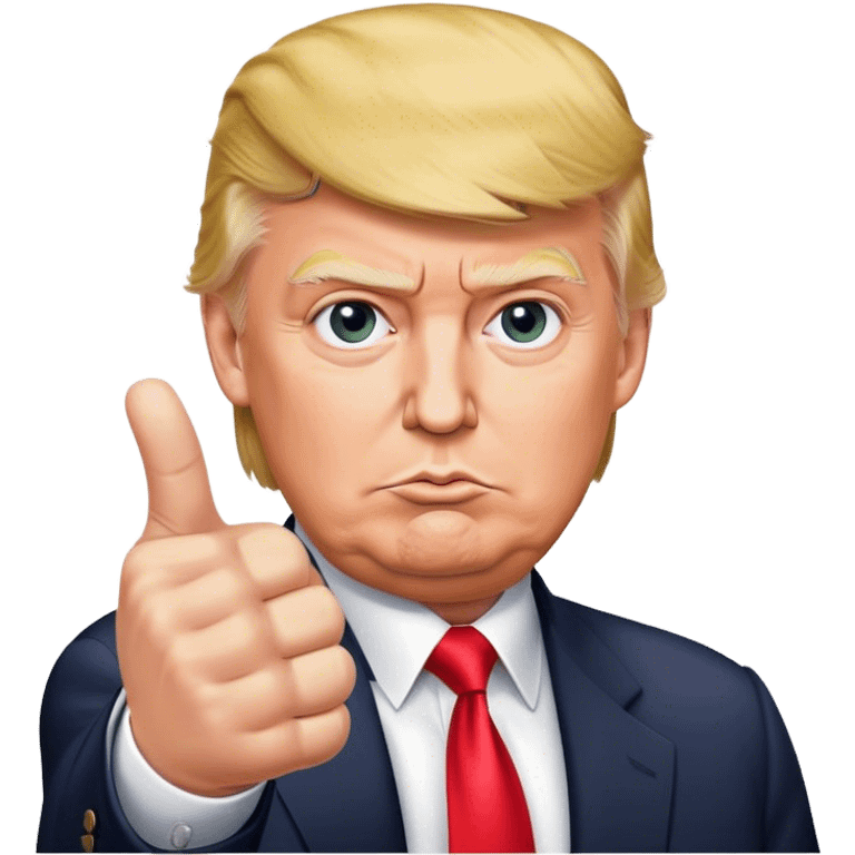 Donald Trump points his finger at the camera emoji