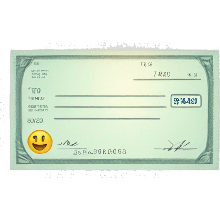 Bank check emoji