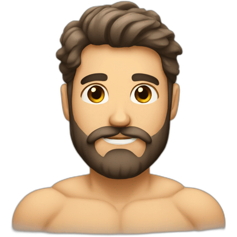 emoji of an italian fitness man with a day-old beard emoji