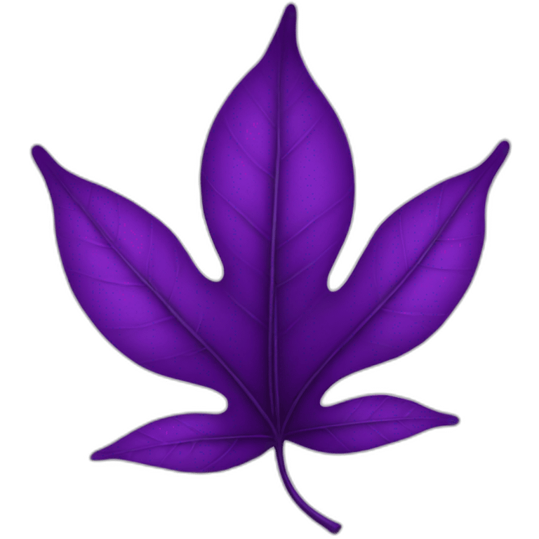 A purple leaf emoji