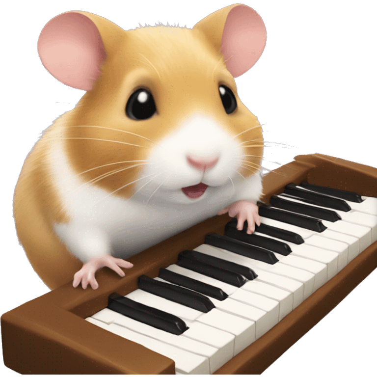 hamster plays piano emoji