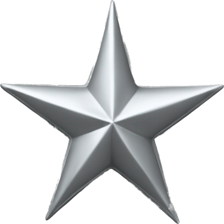 Silver star, 4-spikes  emoji