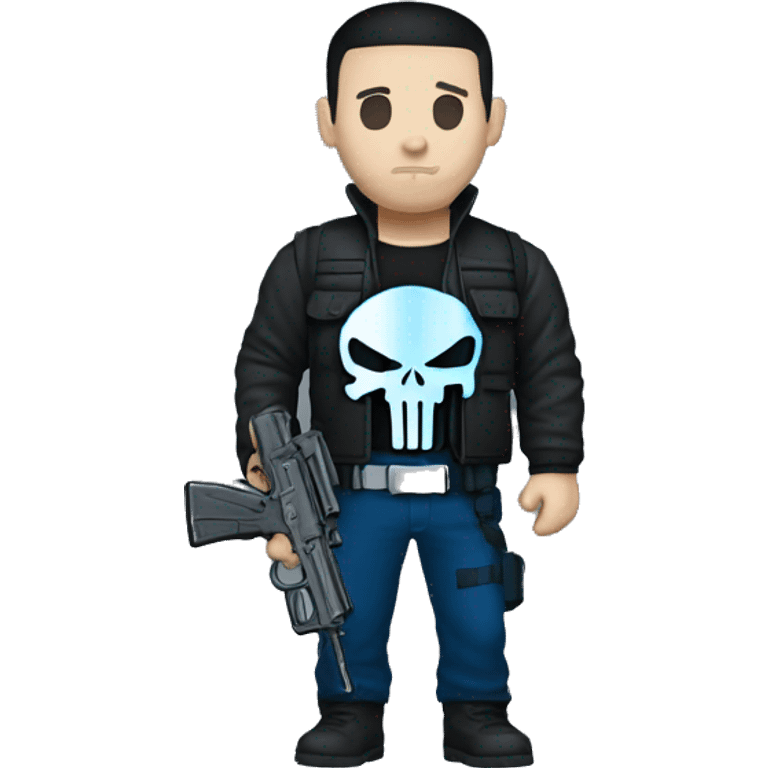 the punisher logo blue emoji