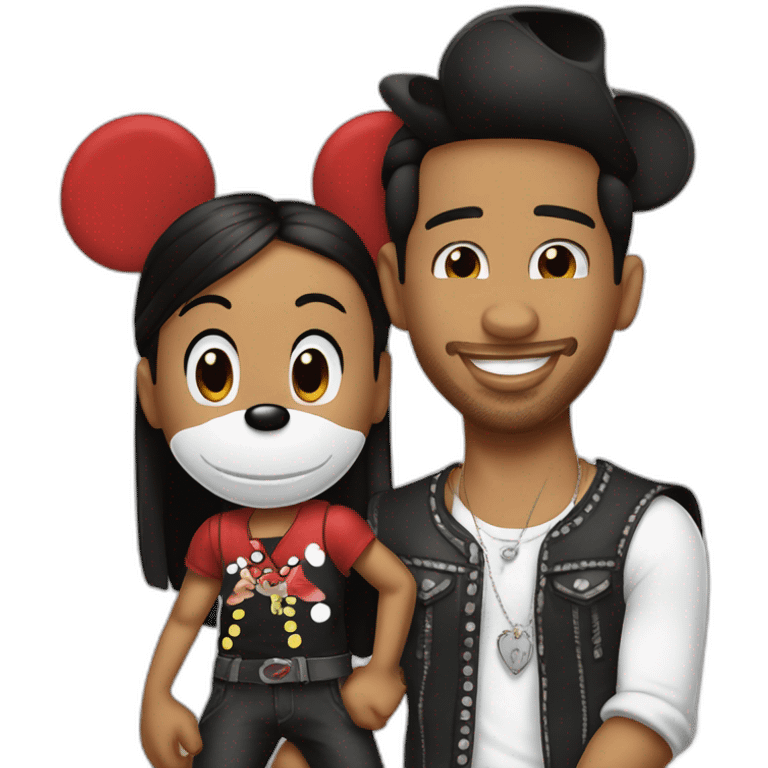 Romeo santos with t shitt mickey mouse emoji