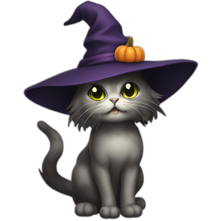 Witch cat emoji