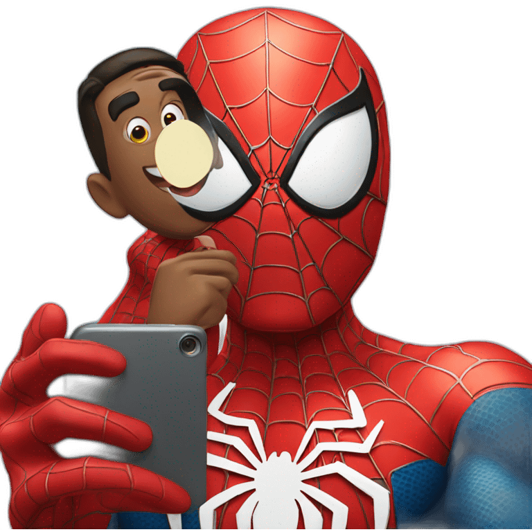 spider man taking a selfie emoji