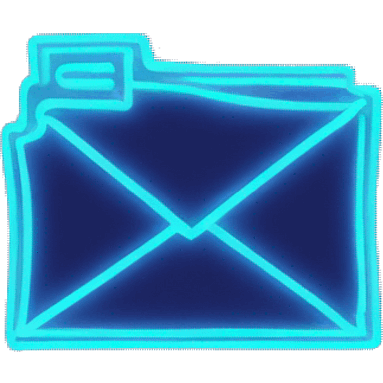 neon glowing document emoji