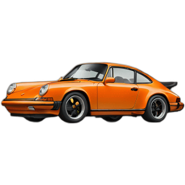 modern orange porsche 911 emoji