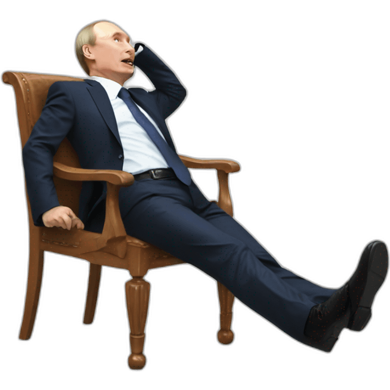 Putin falling off chair emoji