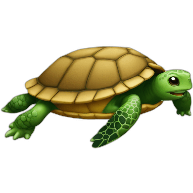 Tortue sur un lit emoji