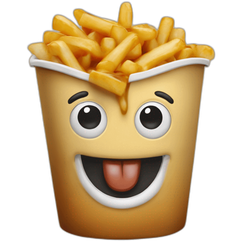 poutine qui mange de la poutine emoji