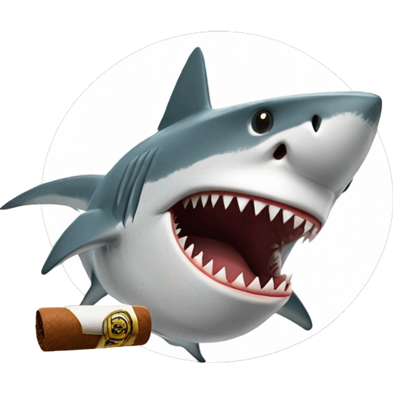 Shark with cigar emoji