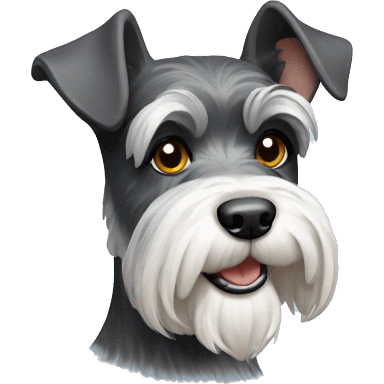 Dog miniature schnauzer emoji