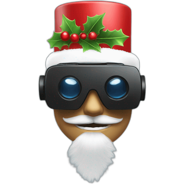 christmas nutcracker in vr headset emoji