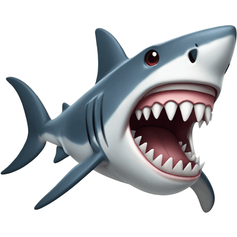 Shark with human teeth emoji