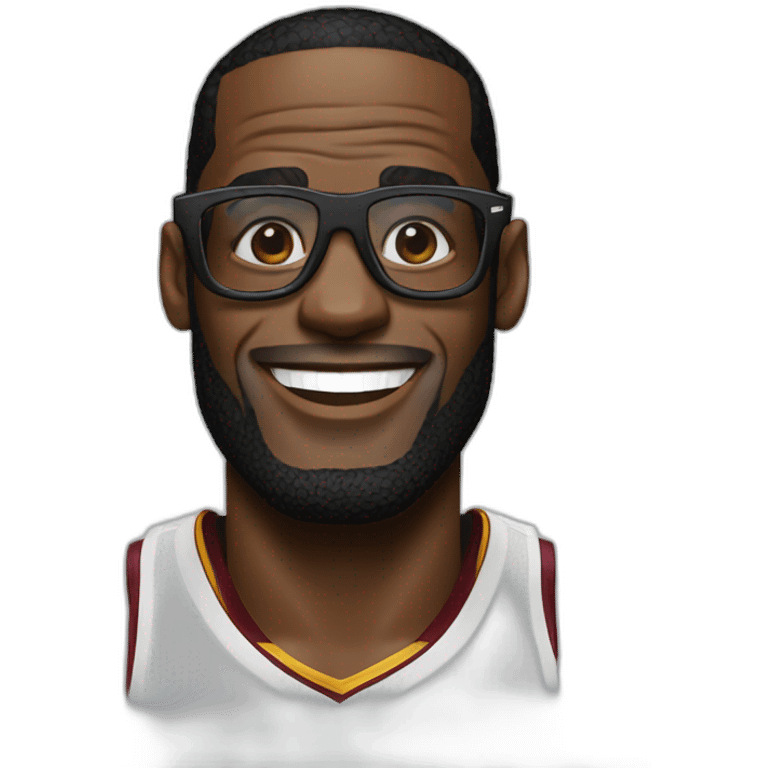 lebron james with subglasses emoji