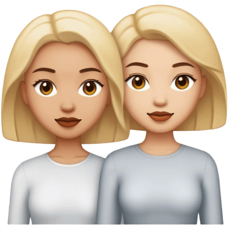 two women full, closeup full  emoji