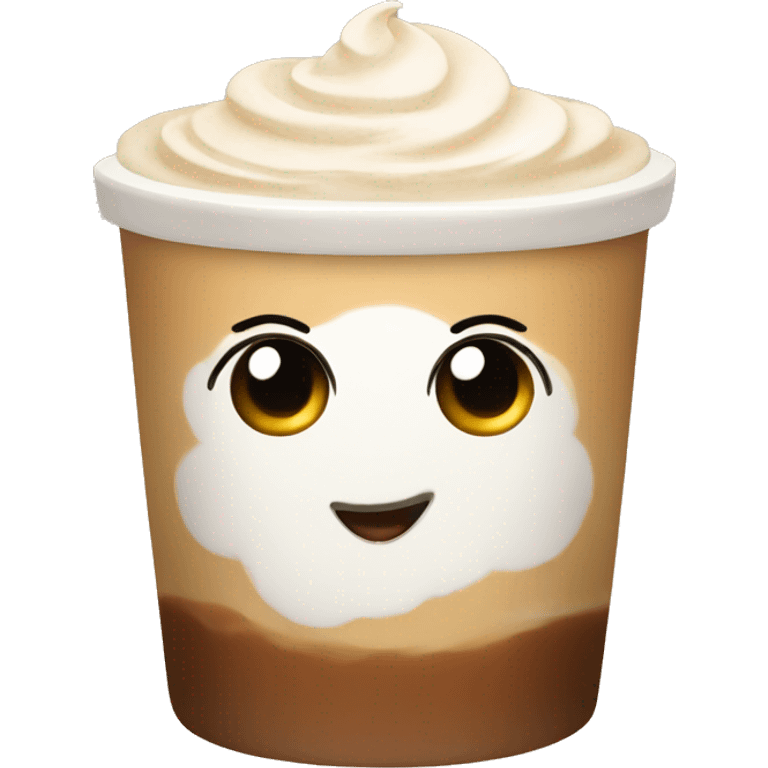 Cute latte emoji