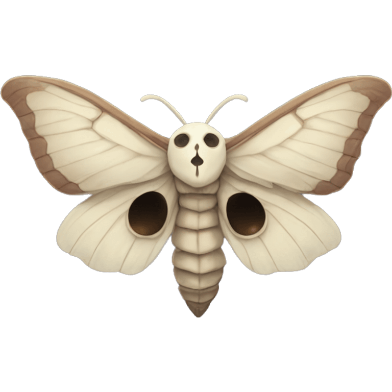 Skull moth emoji