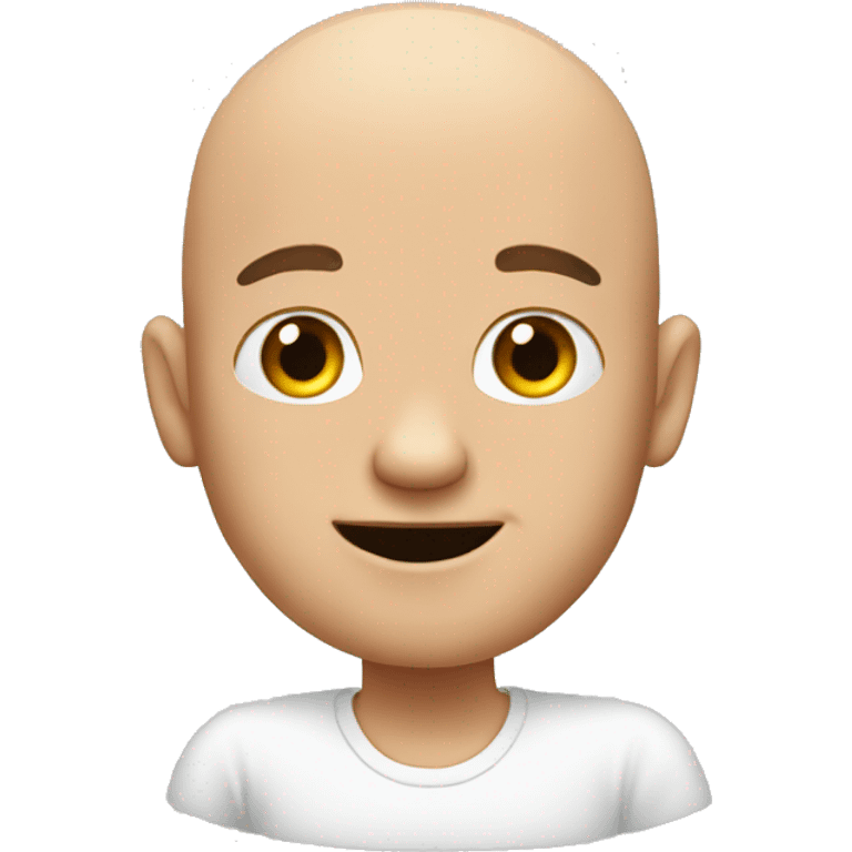 Bald man flipping off emoji