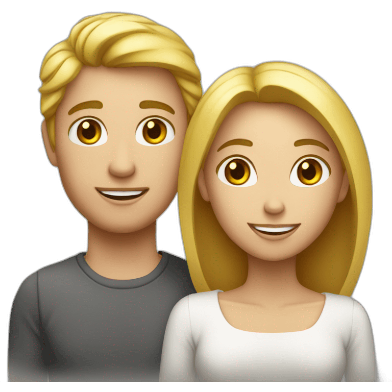 Couple blanc homme et femme emoji